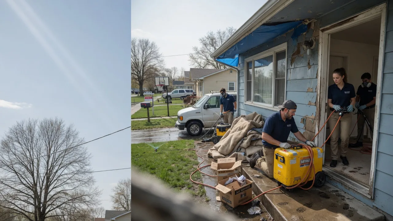 Basement Flood Cleanup in Burdett, KS near me